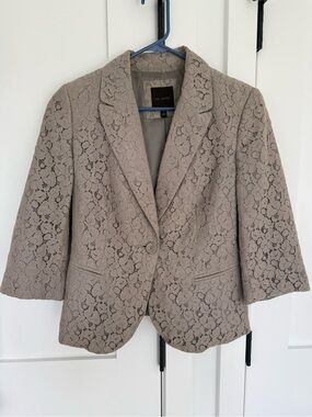 The Limited Women's Lace Blazer in Taupe